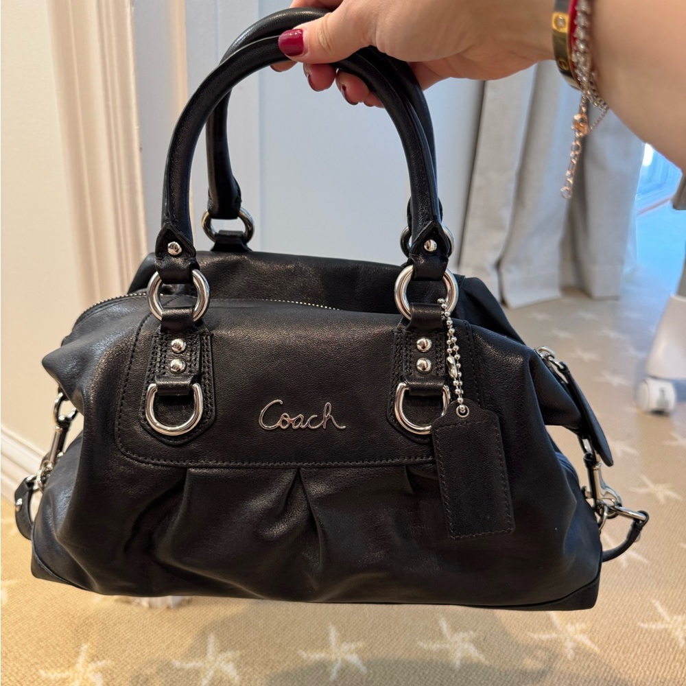 Coach Black Leather Satchel